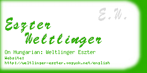 eszter weltlinger business card